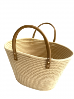 Handmade Large Oval Cotton Basket with Handles – LTD2317A