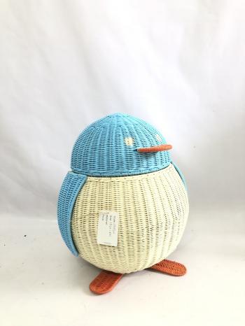 PENGUIN-SHAPED RATTAN BASKET – LTE05/27