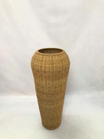 NATURAL RATTAN WOVEN DECORATIVE VASE - LTB02/27