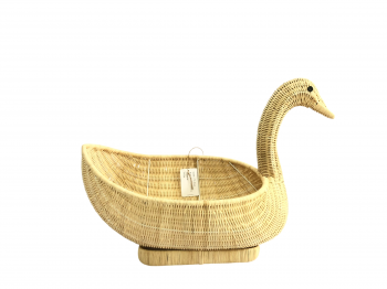 SWAN-SHAPED RATTAN BASKET – LTE10/27