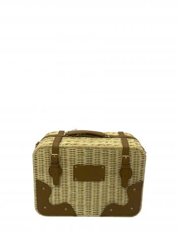 VINTAGE WOVEN RATTAN SUITCASE - LTV01/27