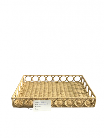 RECTANGULAR WOVEN RATTAN TRAY – LTK05/27