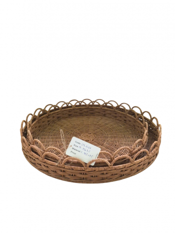 ROUND WOVEN NATURAL RATTAN BASKET – LTK13/27
